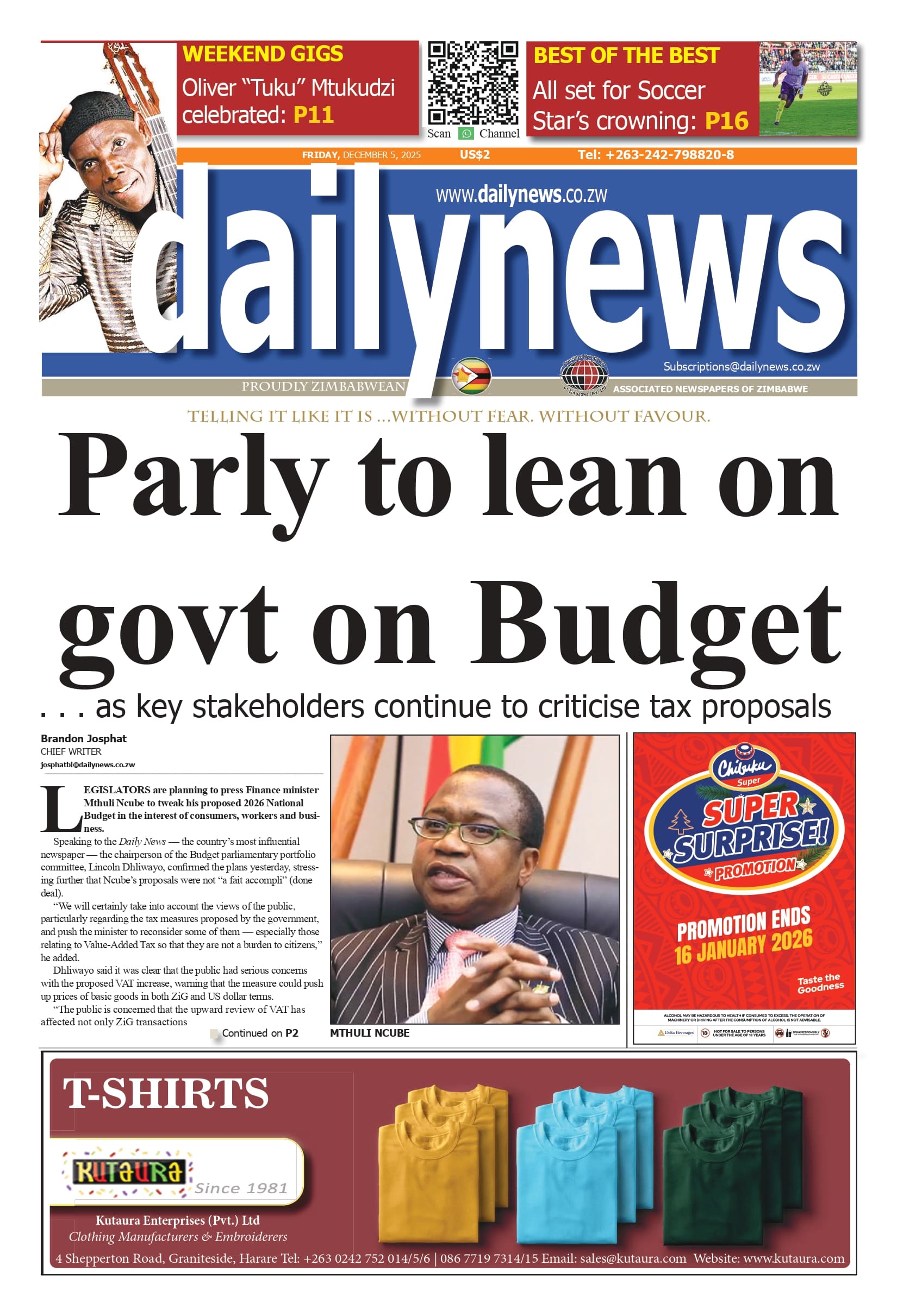 Friday 5 December 2025